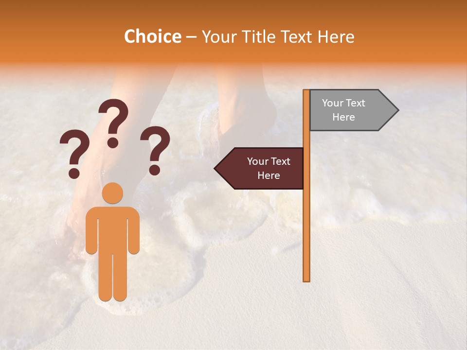 Feet Ocean Legs PowerPoint Template