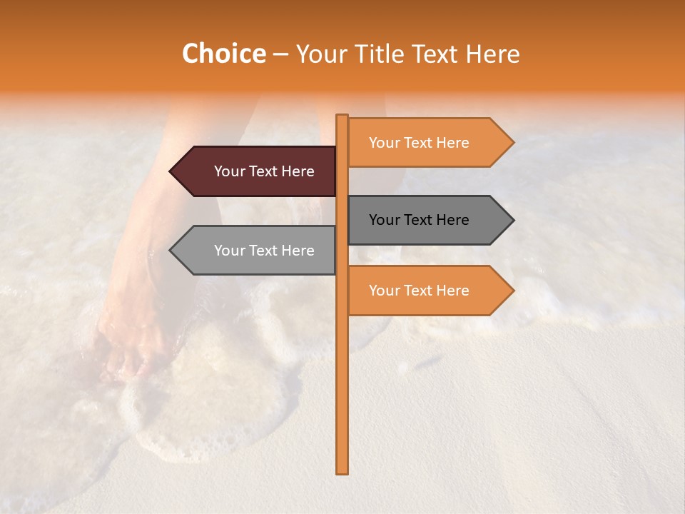 Feet Ocean Legs PowerPoint Template