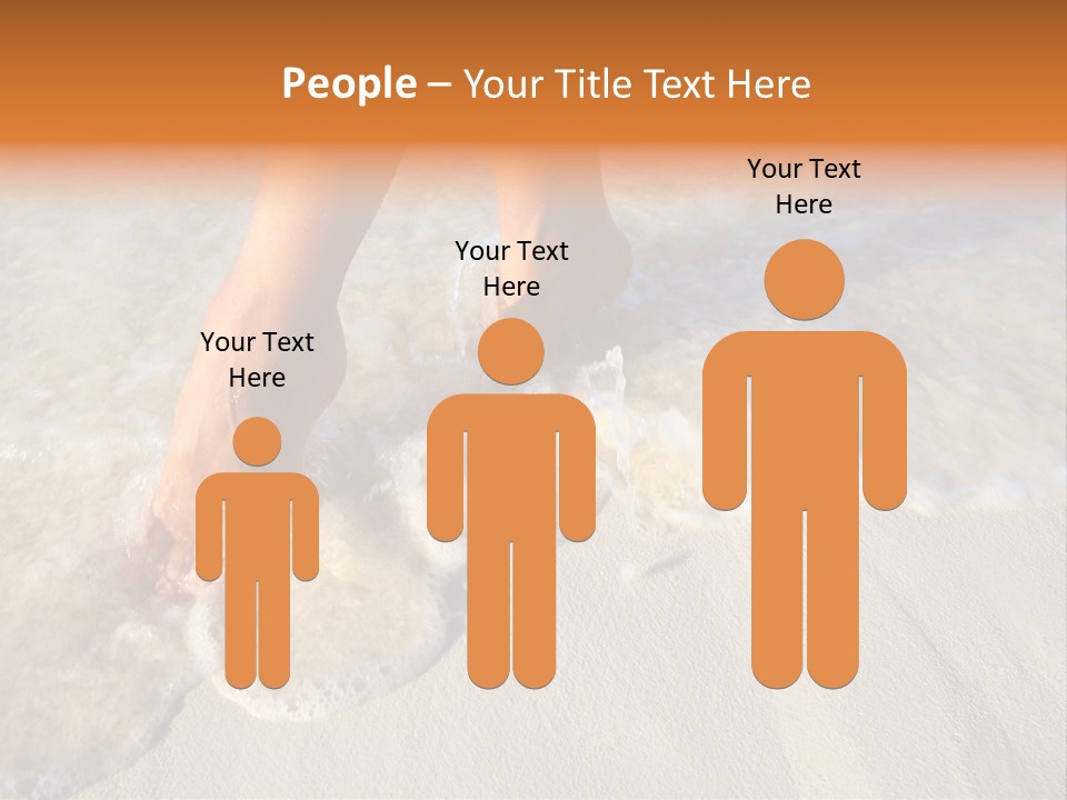 Feet Ocean Legs PowerPoint Template