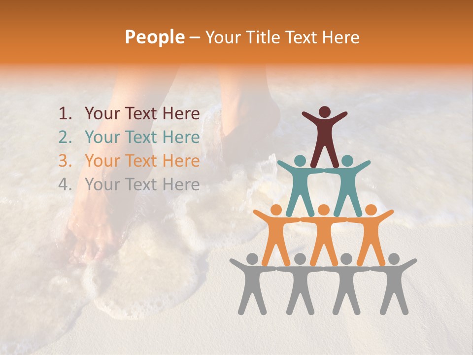 Feet Ocean Legs PowerPoint Template