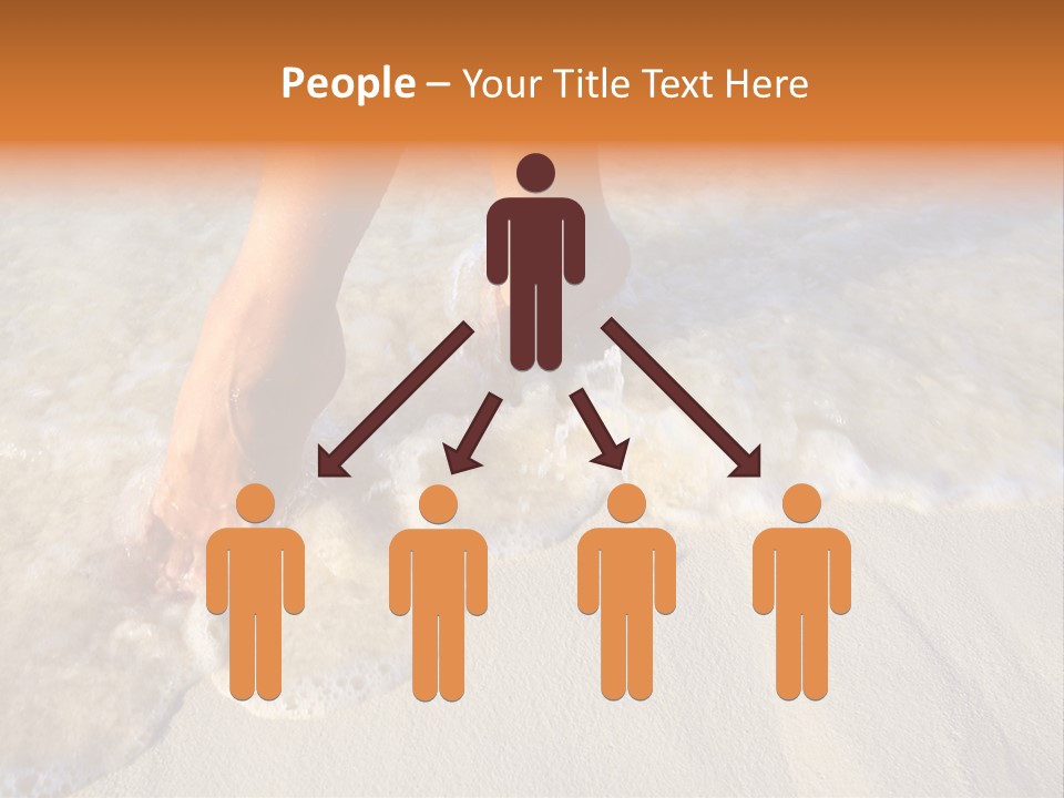 Feet Ocean Legs PowerPoint Template