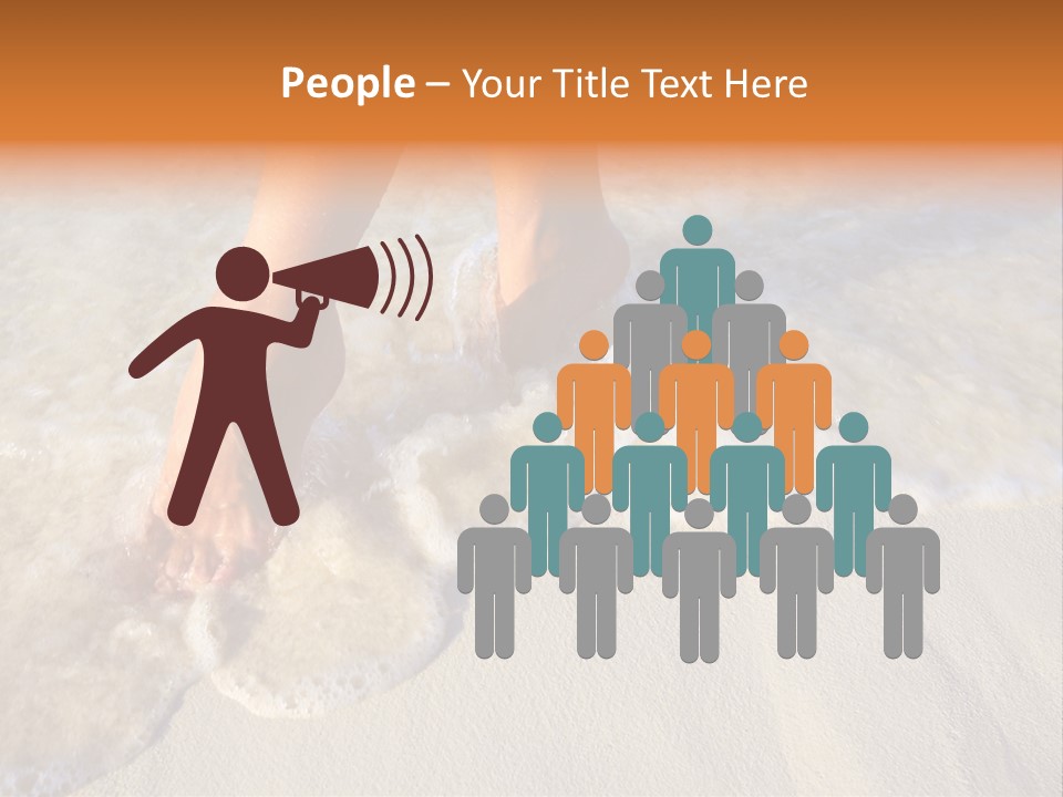 Feet Ocean Legs PowerPoint Template