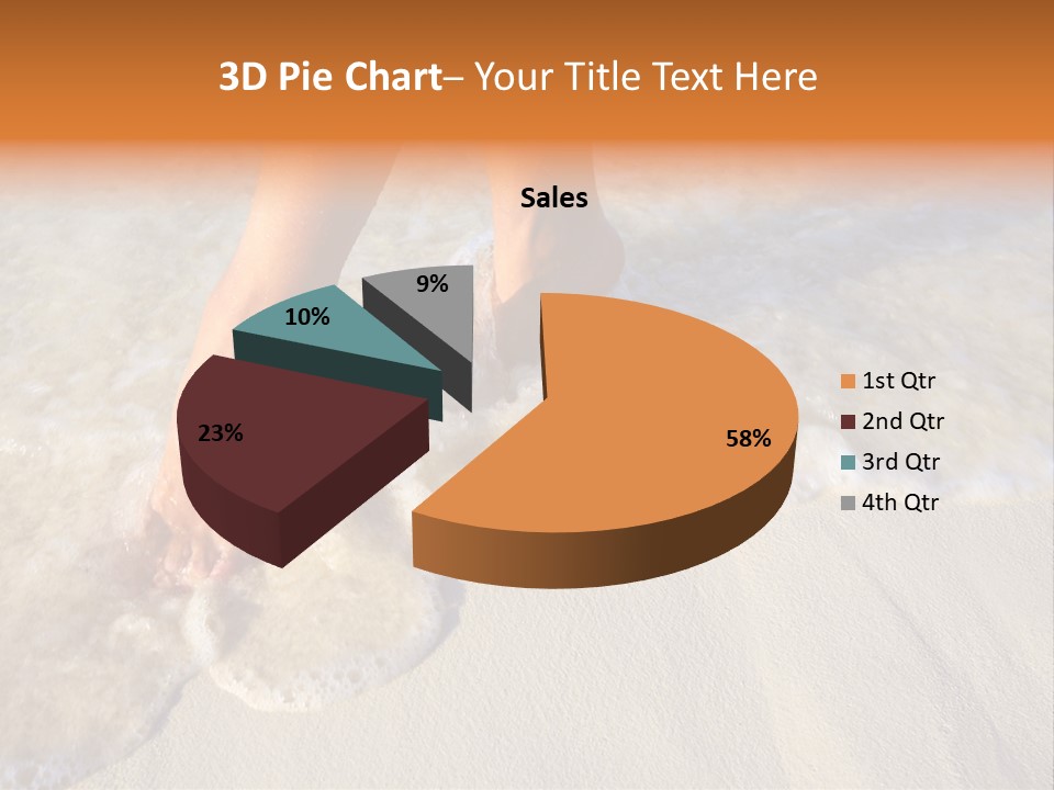 Feet Ocean Legs PowerPoint Template