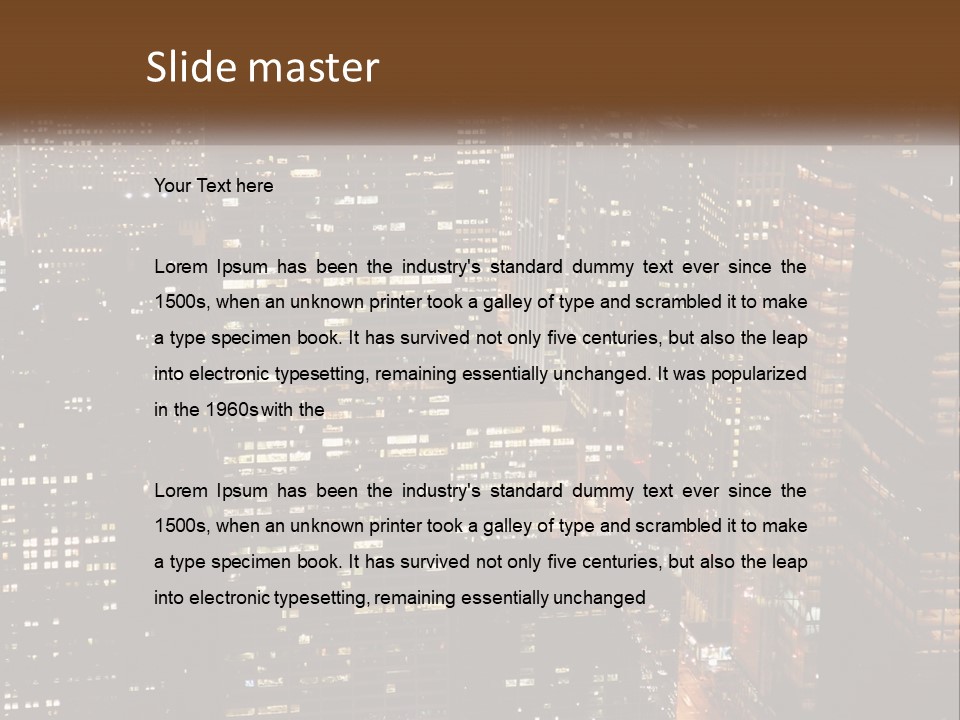 Business Highrise View PowerPoint Template