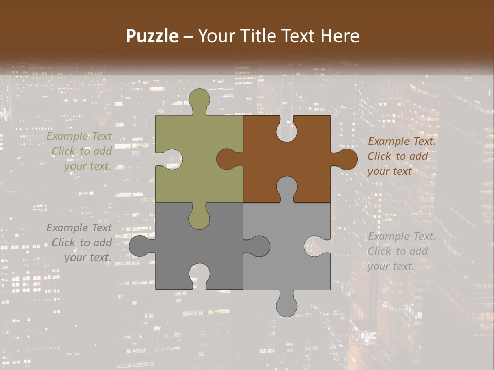 Business Highrise View PowerPoint Template