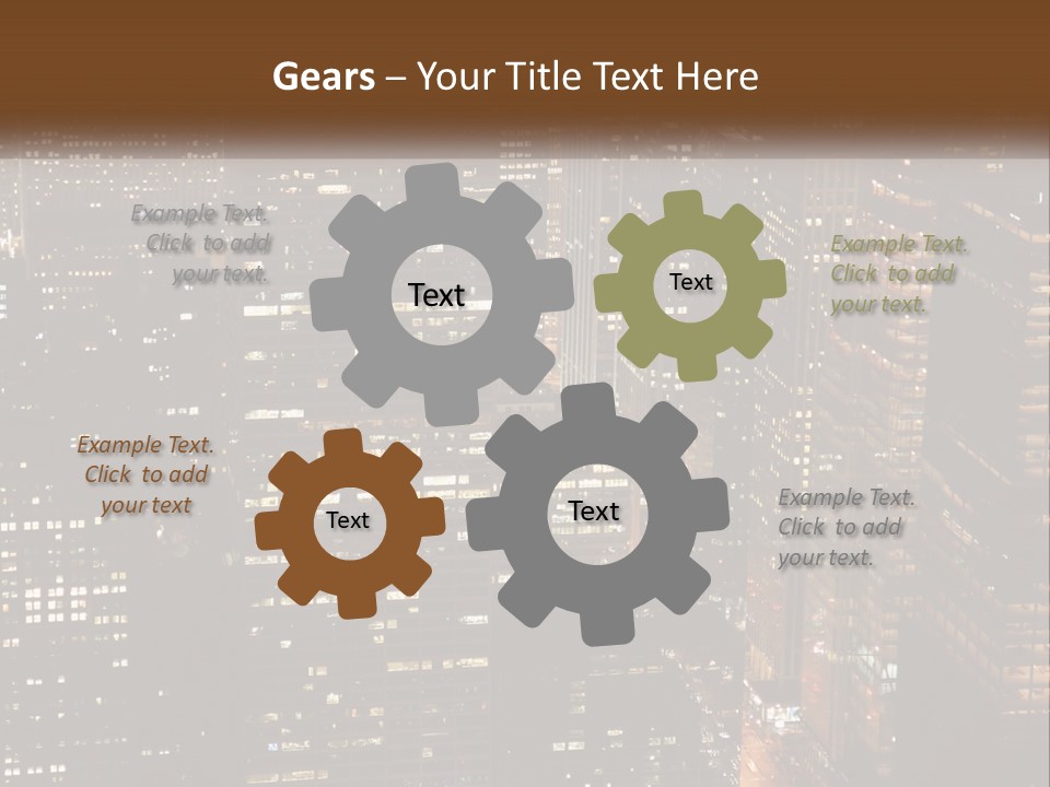 Business Highrise View PowerPoint Template