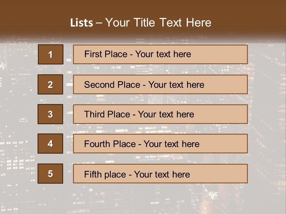 Business Highrise View PowerPoint Template