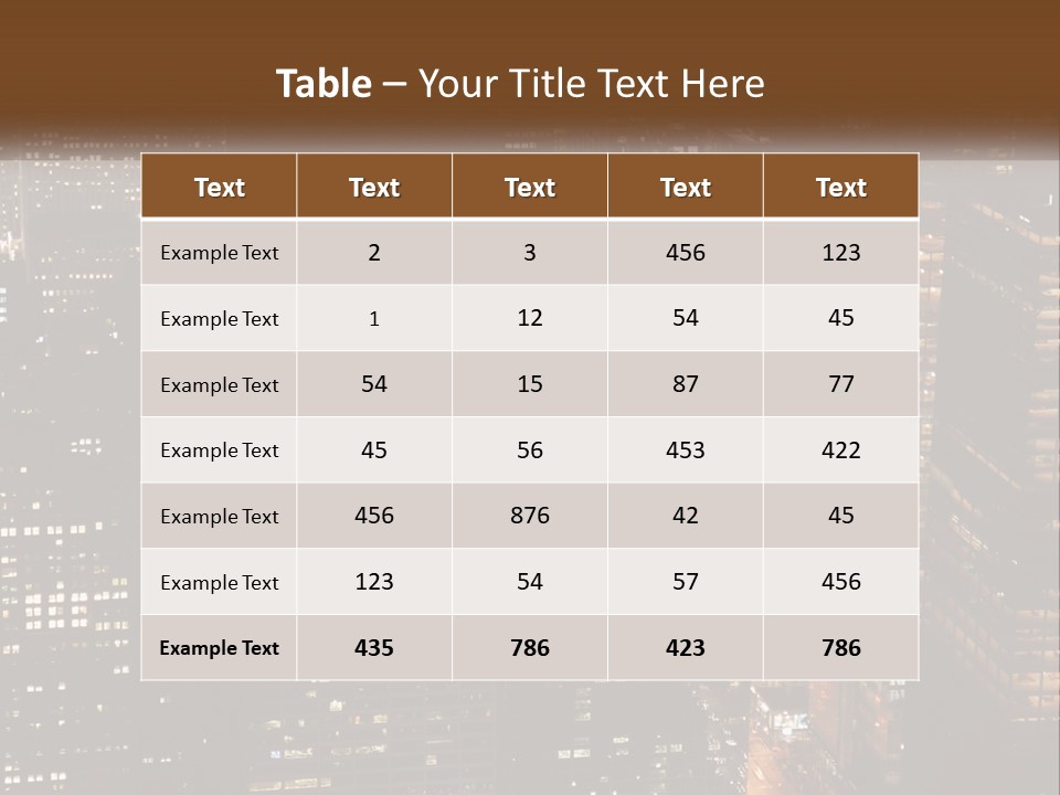 Business Highrise View PowerPoint Template
