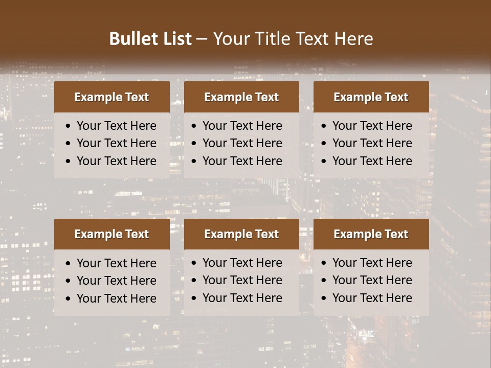 Business Highrise View PowerPoint Template