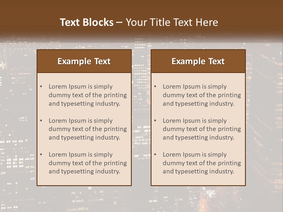 Business Highrise View PowerPoint Template