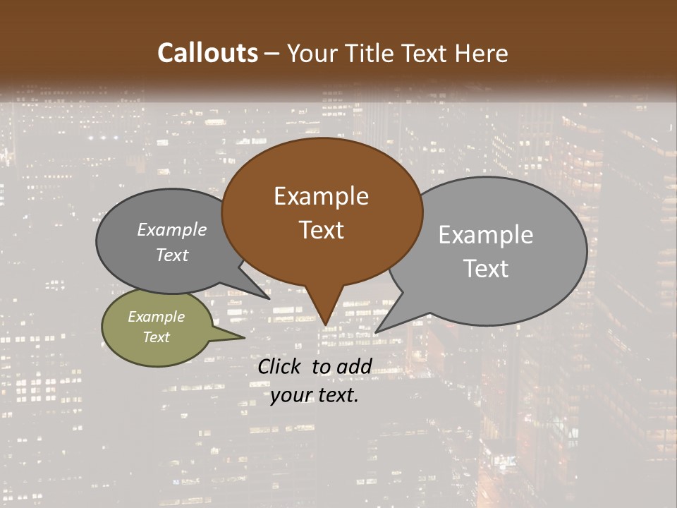 Business Highrise View PowerPoint Template