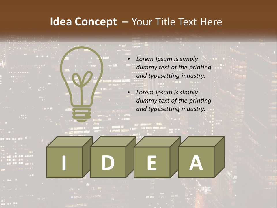 Business Highrise View PowerPoint Template