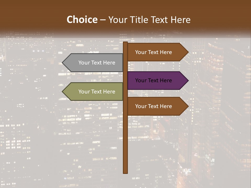 Business Highrise View PowerPoint Template