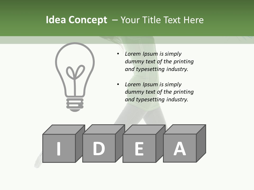 Young Woman Student PowerPoint Template