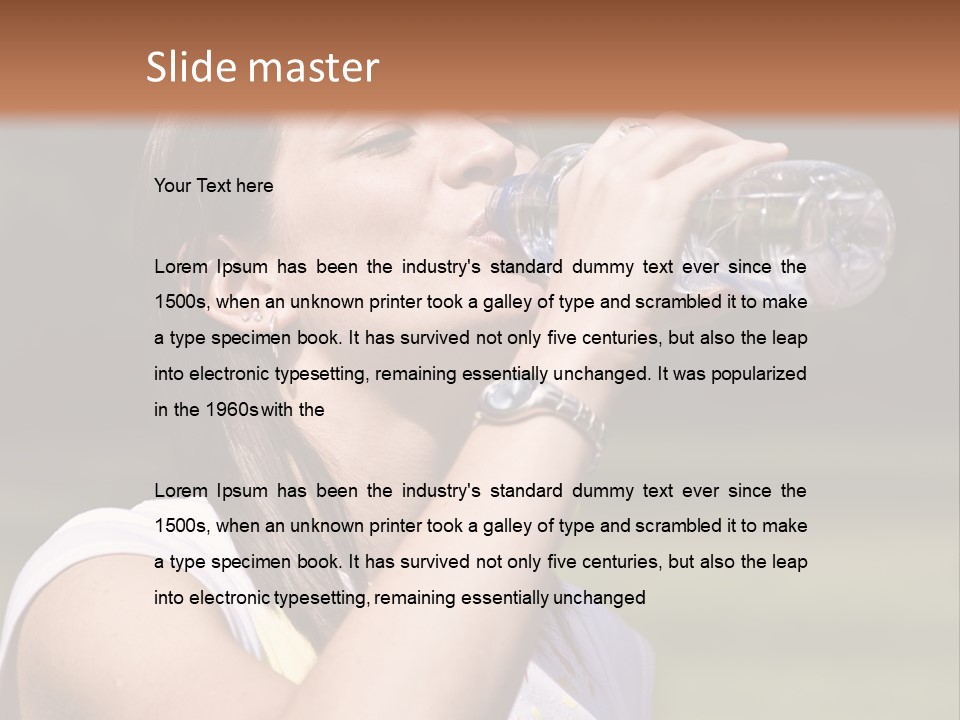 Female Body Young PowerPoint Template