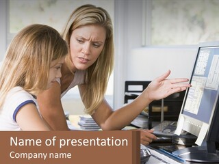 Mom Telling People PowerPoint Template