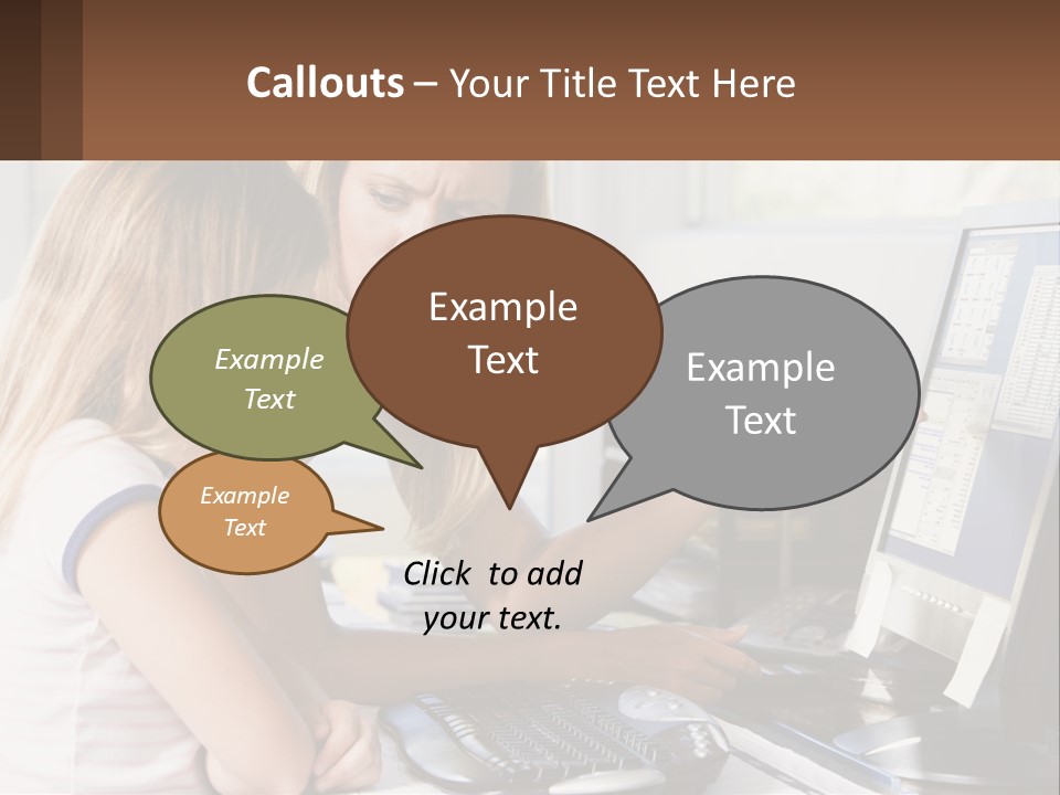 Mom Telling People PowerPoint Template