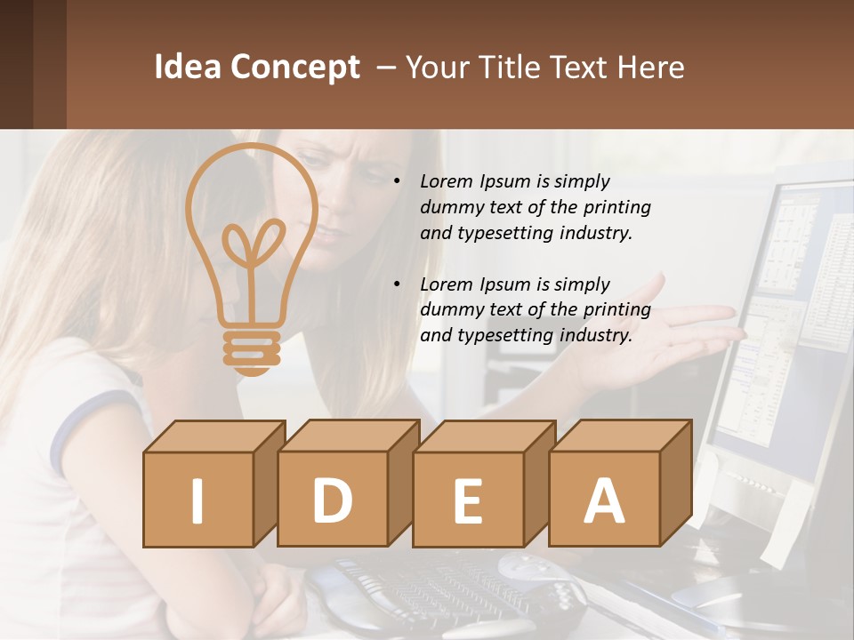 Mom Telling People PowerPoint Template