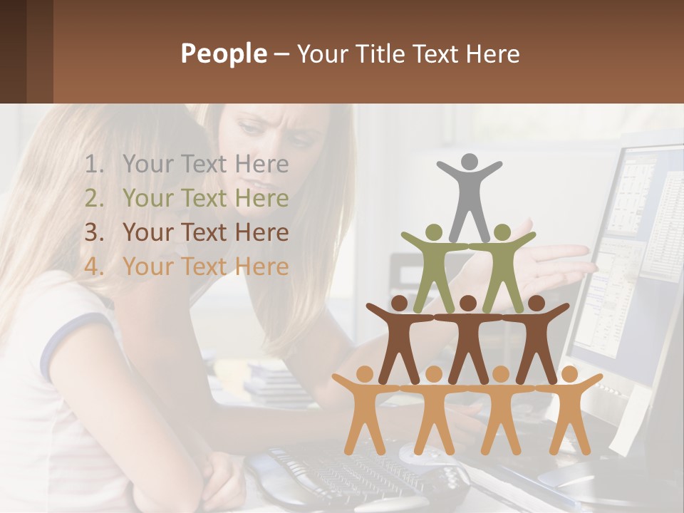 Mom Telling People PowerPoint Template