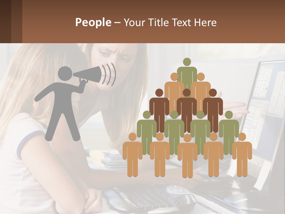 Mom Telling People PowerPoint Template