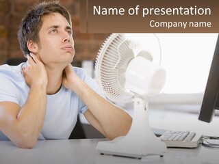 Heat Fan Stress PowerPoint Template
