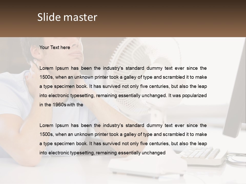 Heat Fan Stress PowerPoint Template