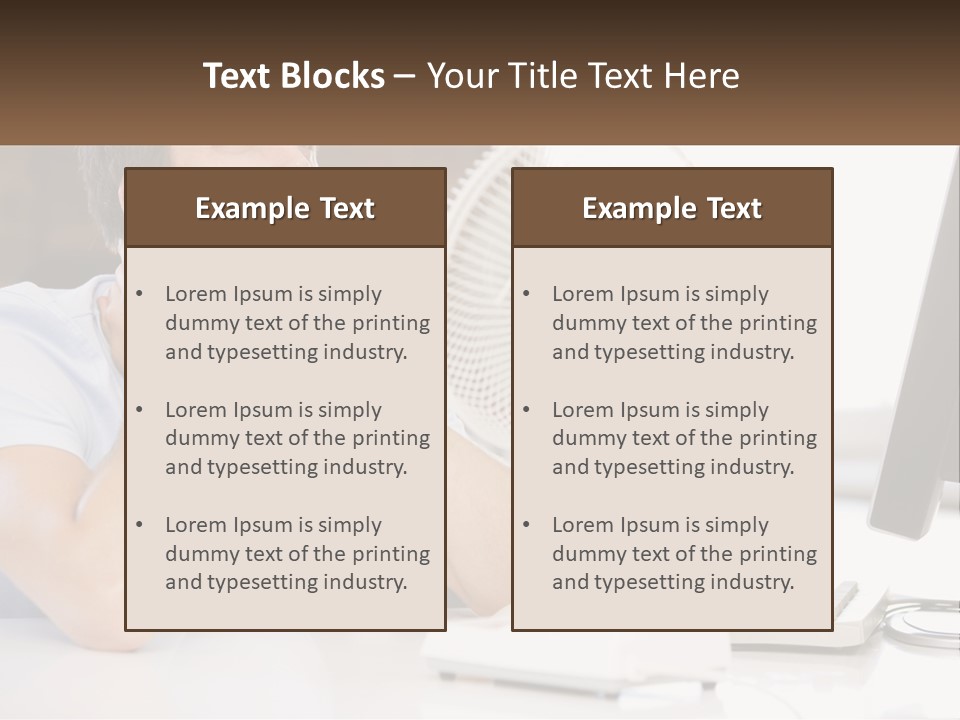 Heat Fan Stress PowerPoint Template