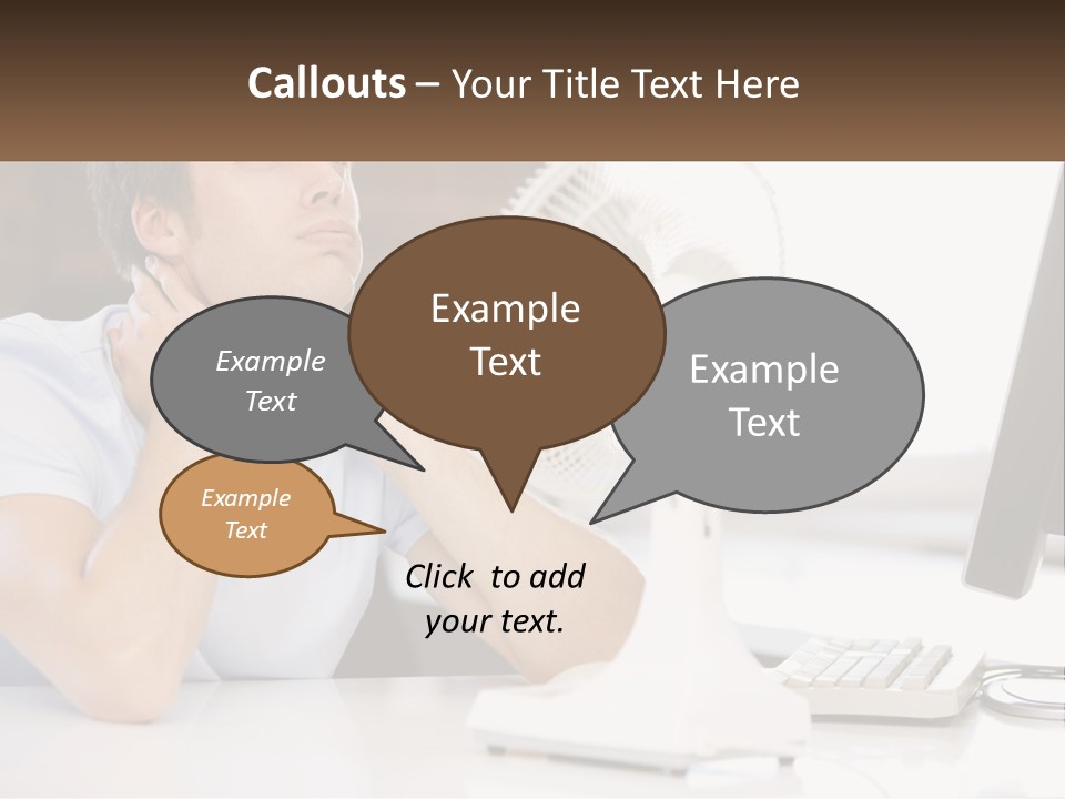 Heat Fan Stress PowerPoint Template