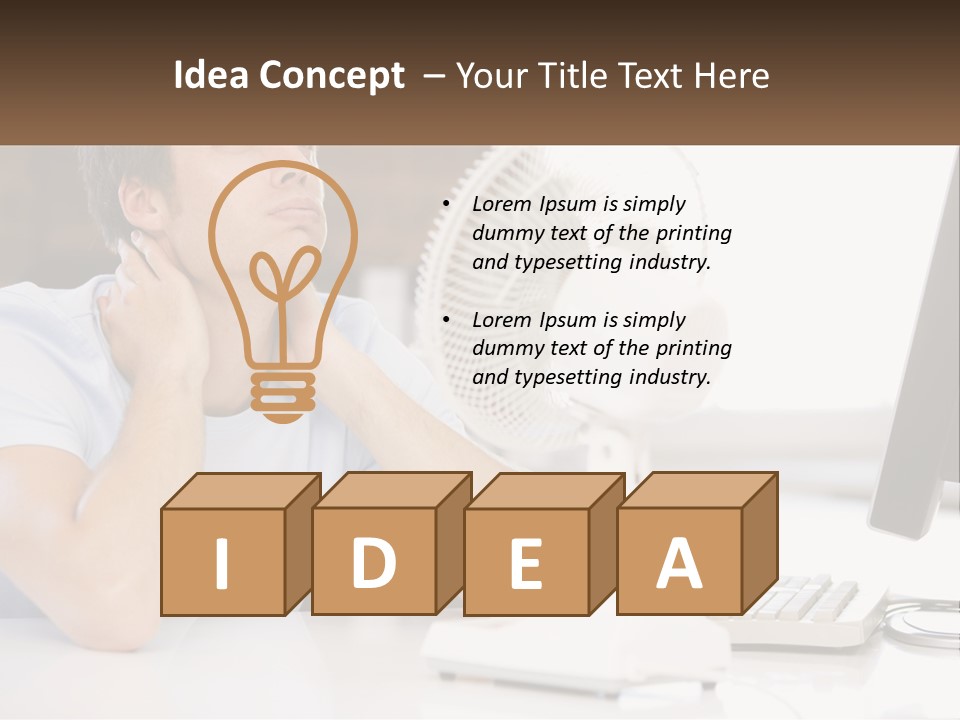 Heat Fan Stress PowerPoint Template