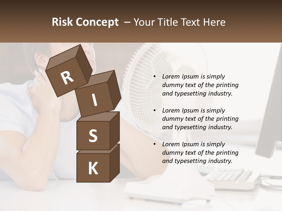 Heat Fan Stress PowerPoint Template