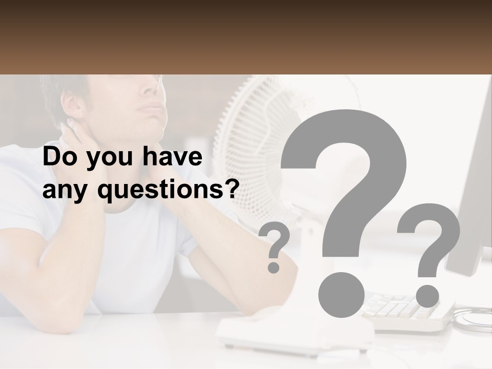 Heat Fan Stress PowerPoint Template