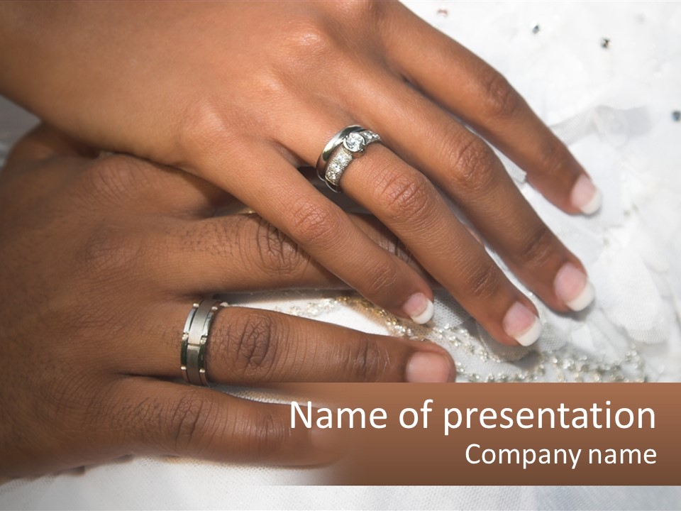 Bridal Rings White PowerPoint Template