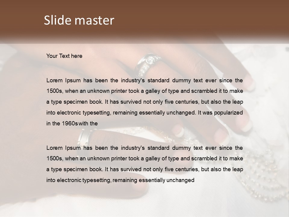 Bridal Rings White PowerPoint Template