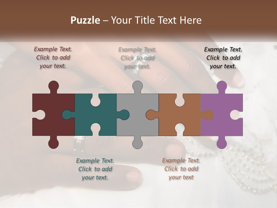 Bridal Rings White PowerPoint Template