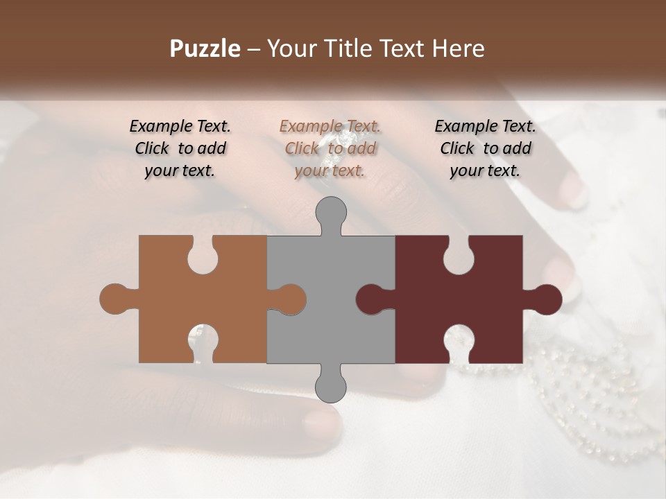 Bridal Rings White PowerPoint Template