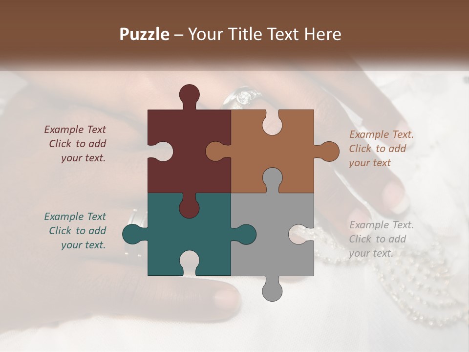 Bridal Rings White PowerPoint Template