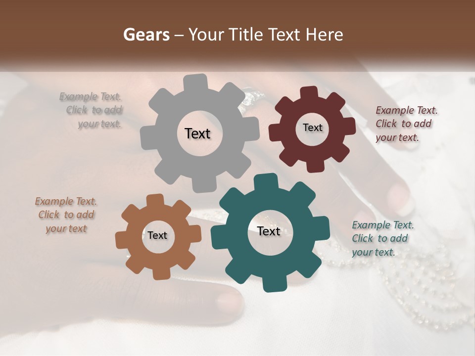 Bridal Rings White PowerPoint Template