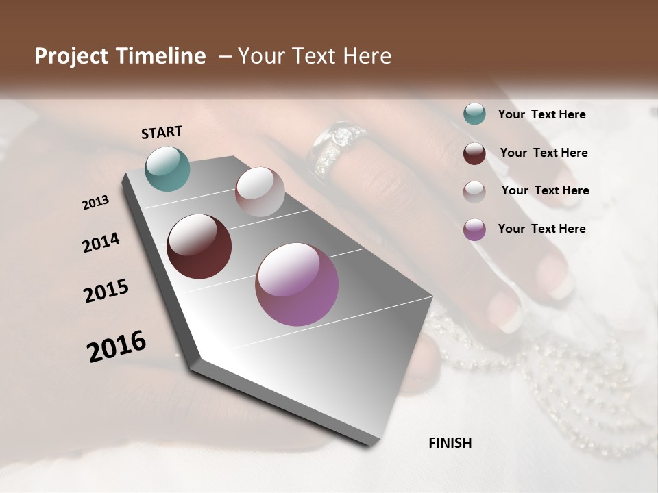 Bridal Rings White PowerPoint Template