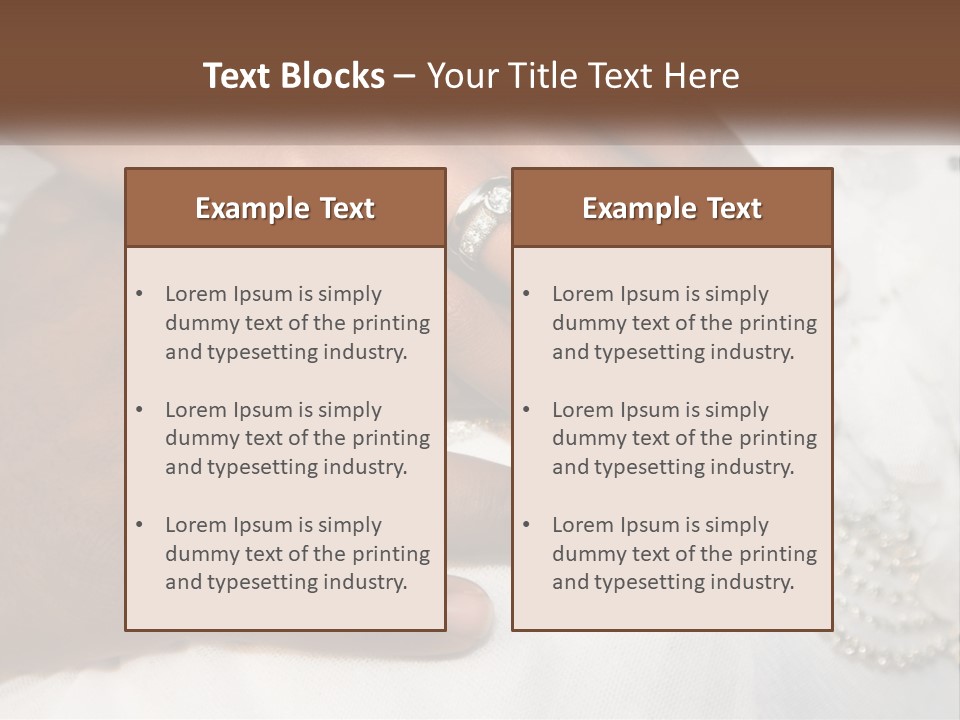 Bridal Rings White PowerPoint Template