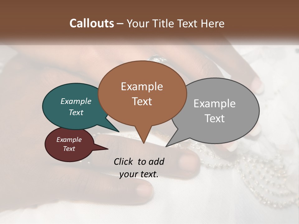 Bridal Rings White PowerPoint Template