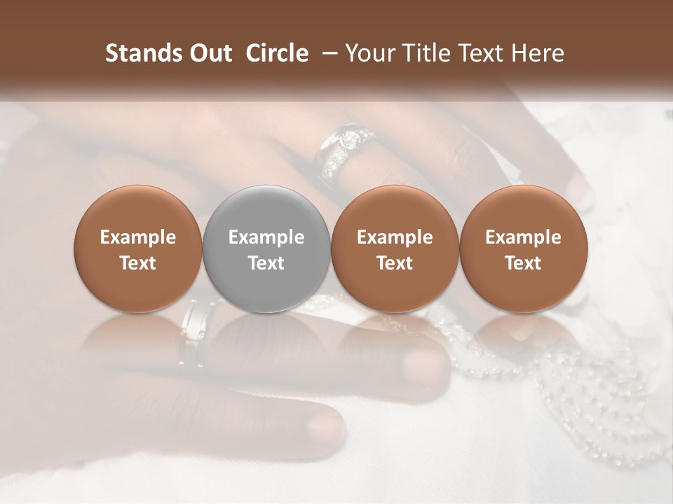 Bridal Rings White PowerPoint Template