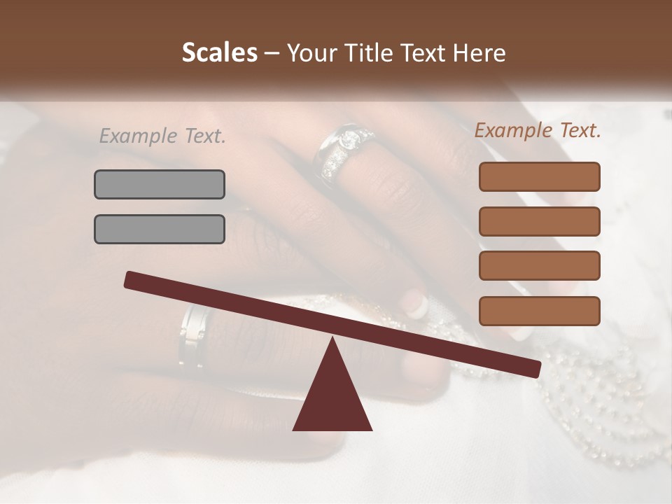 Bridal Rings White PowerPoint Template