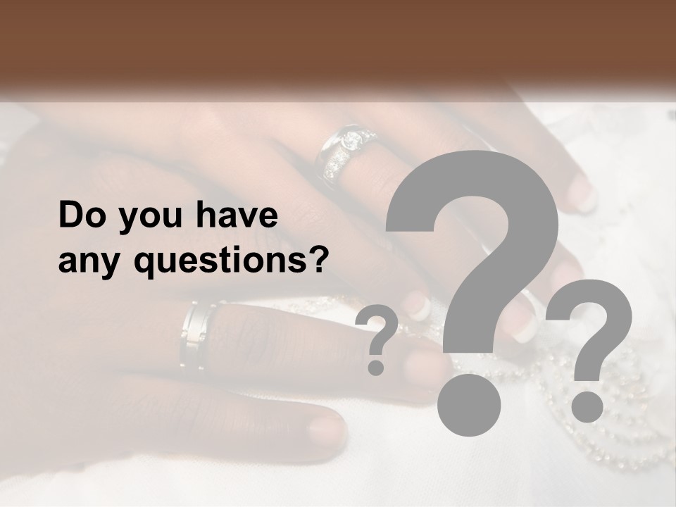 Bridal Rings White PowerPoint Template