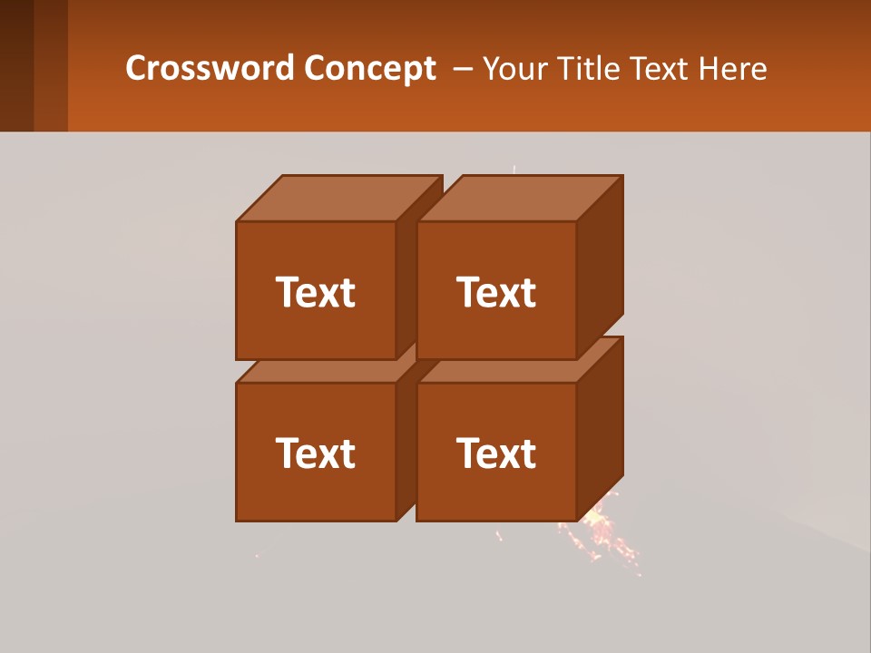 A Volcano In The Sky With A Bright Orange Glow PowerPoint Template
