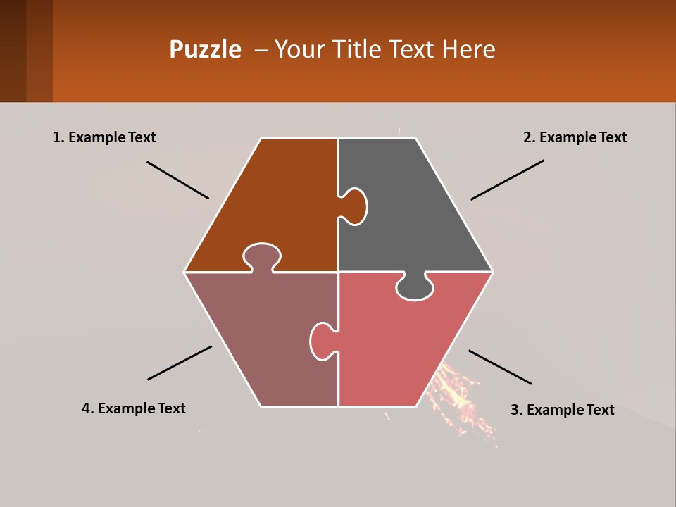 A Volcano In The Sky With A Bright Orange Glow PowerPoint Template