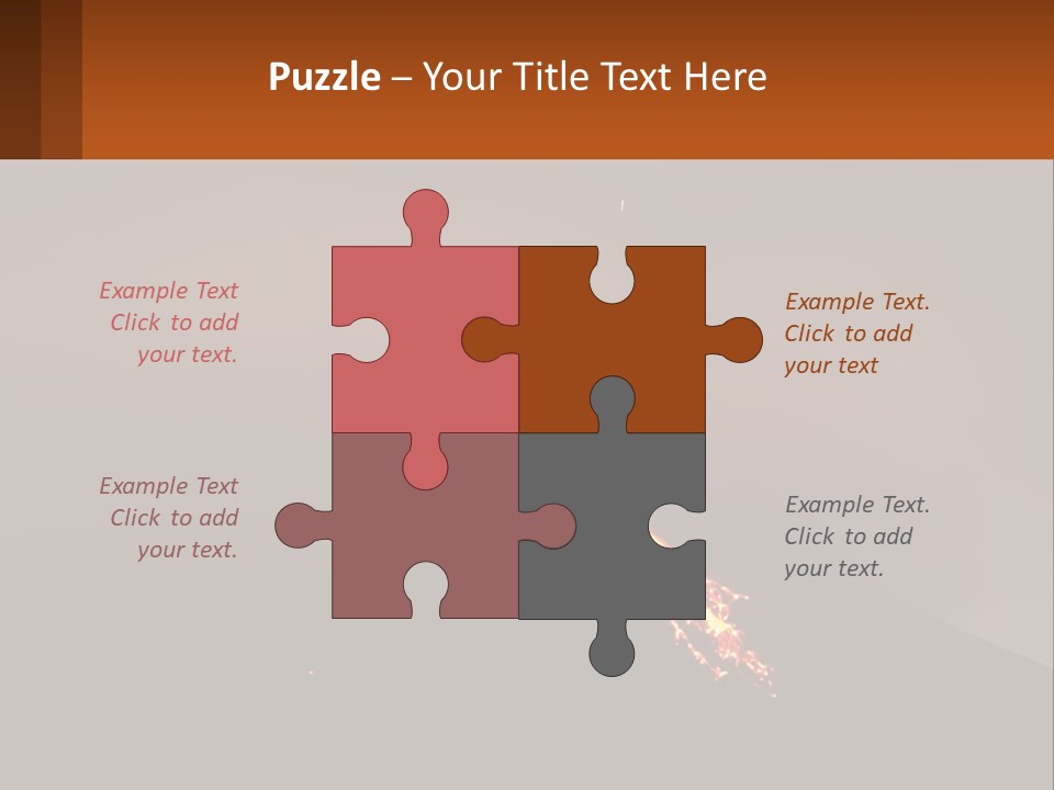 A Volcano In The Sky With A Bright Orange Glow PowerPoint Template