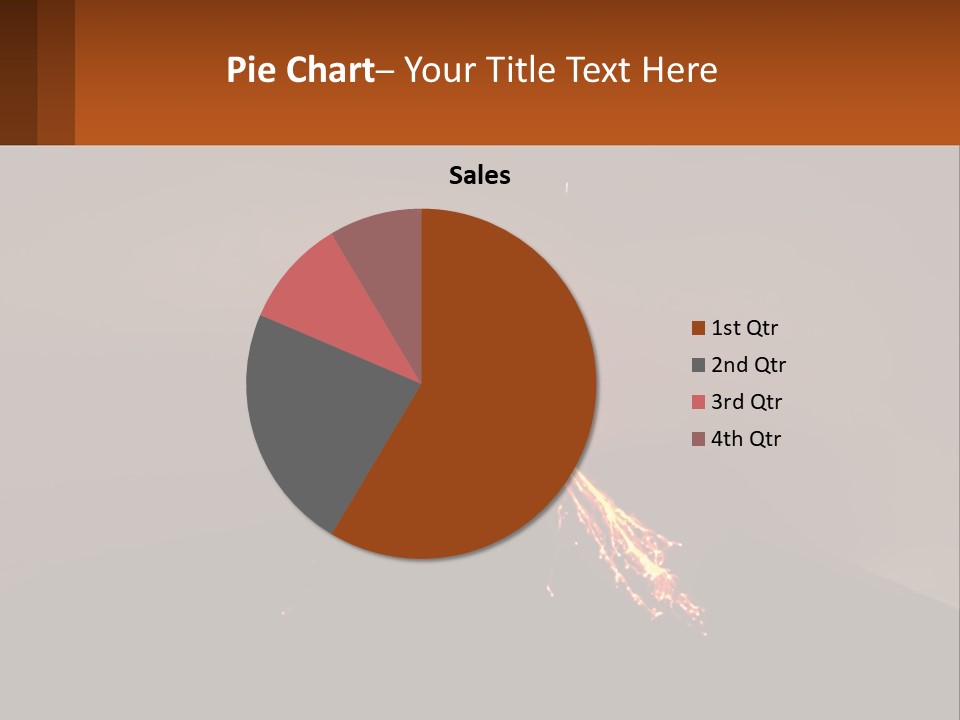 A Volcano In The Sky With A Bright Orange Glow PowerPoint Template