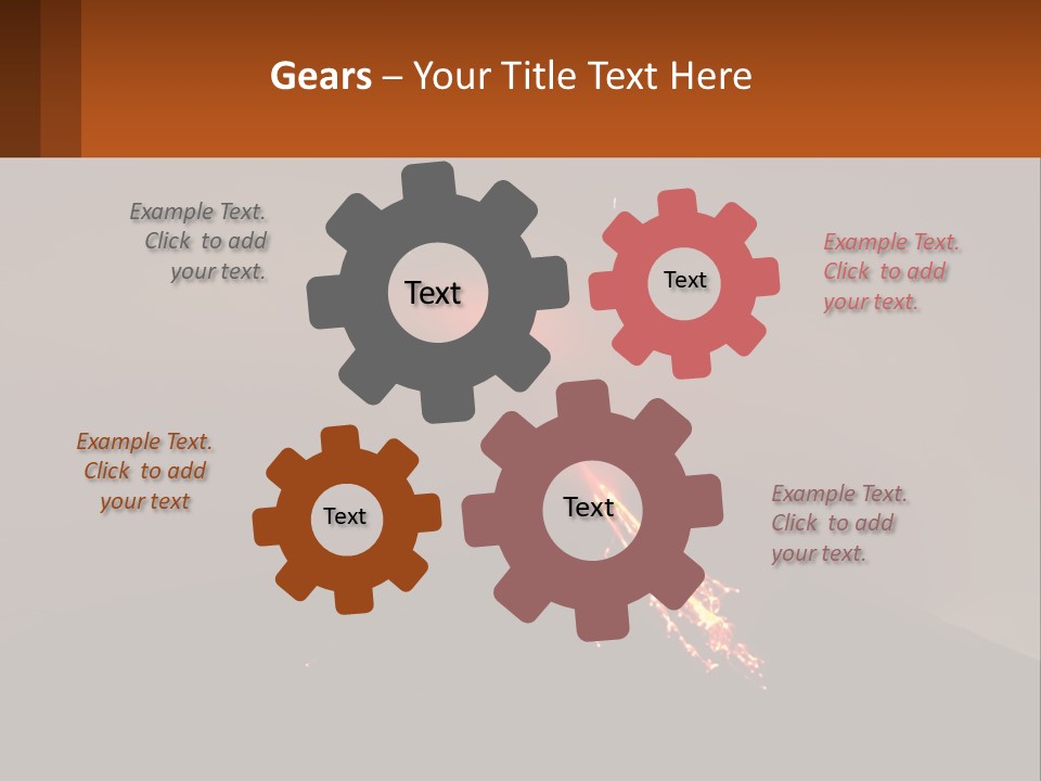 A Volcano In The Sky With A Bright Orange Glow PowerPoint Template