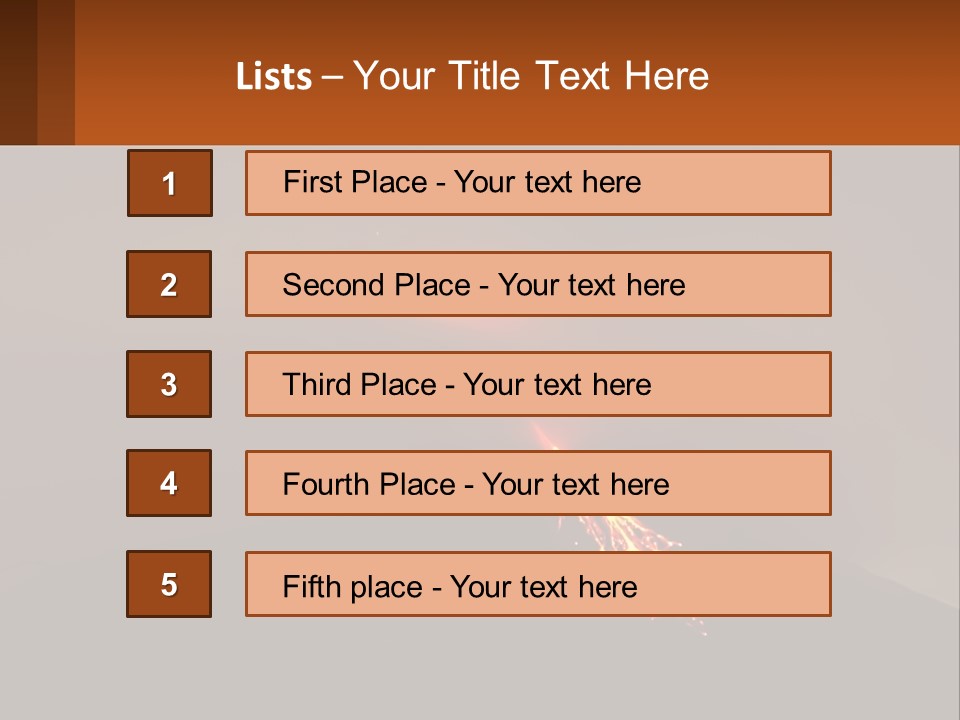 A Volcano In The Sky With A Bright Orange Glow PowerPoint Template
