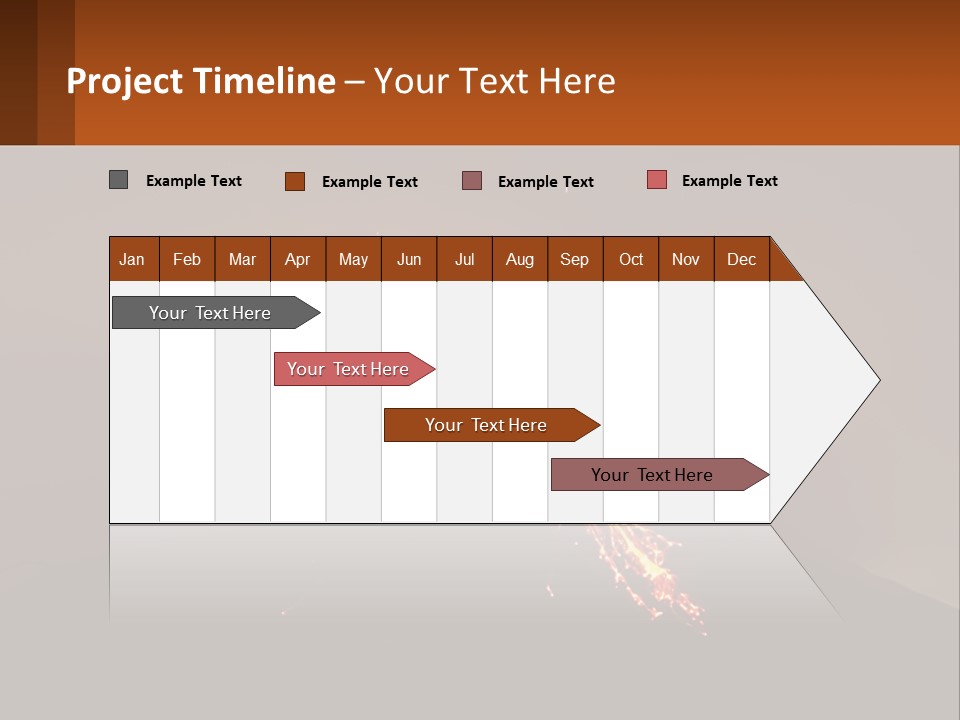 A Volcano In The Sky With A Bright Orange Glow PowerPoint Template